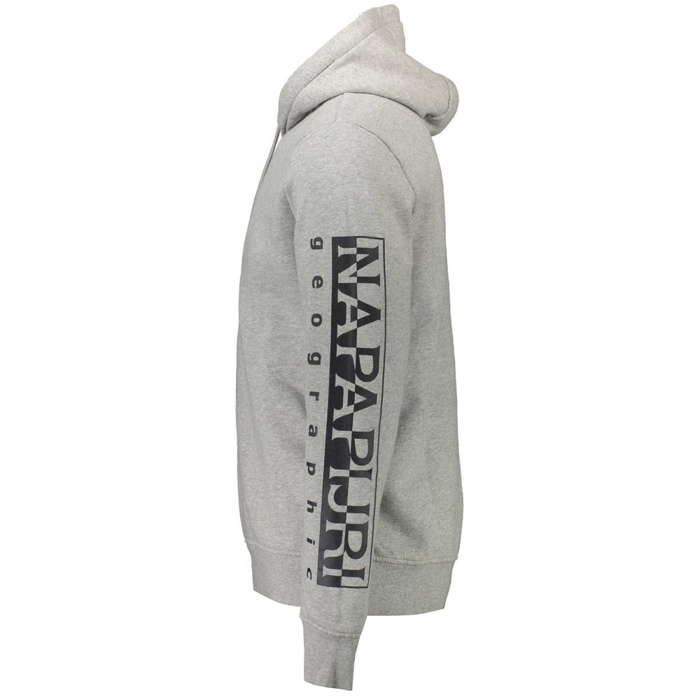 Hooded Sweatshirt by Napapijri for men in organic cotton & polyester gray features an magnificent silhouette, showcasing a sophisticated and detail for a truly magnificent finish.