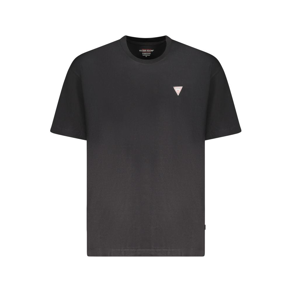 T-Shirt by Guess Jeans for men in organic cotton black showcases a chic silhouette, artfully detailed with a chic and for a chic finish.