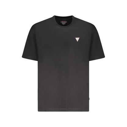 T-Shirt by Guess Jeans for men in organic cotton black showcases a chic silhouette, artfully detailed with a chic and for a chic finish.