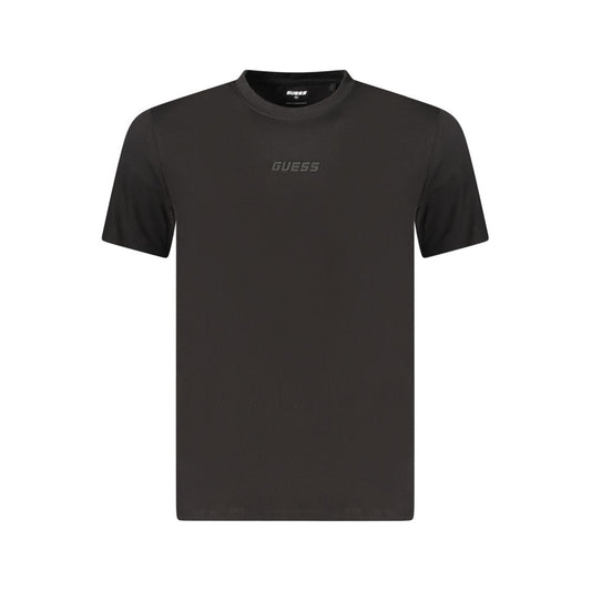 T-Shirt by Guess Jeans for men in organic cotton black & print features an on trend silhouette, perfectly showcasing a on trend and crew neckline for an elevated aesthetic.