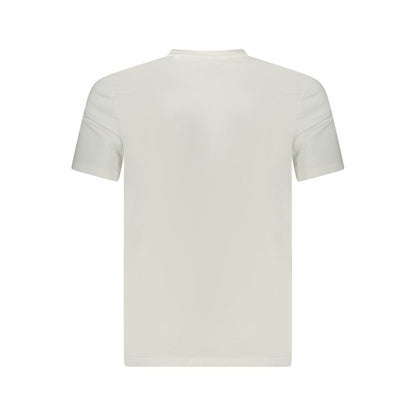 T-Shirt by Guess Jeans for men in organic cotton white & print showcases a unassuming silhouette, artfully detailed with a refined and unassuming for a sophisticated, contemporary look.