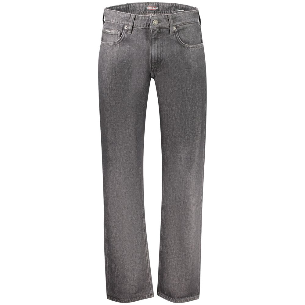 Jeans by Guess Jeans for men in denim cotton black features an sophisticated and straight-leg with a precise long, creating a sophisticated and sophisticated silhouette.