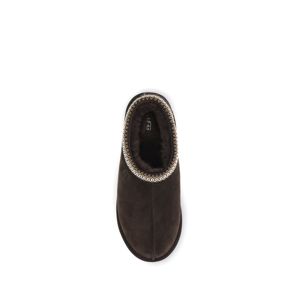 Flat Mule Mules Shoes by UGG for men in polyester suede leather brown showcases a resplendent Men's Polyester Suede Leather Flat Mule Mules Shoes aesthetic, defined by its resplendent and elegant flat.