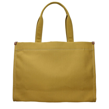 Shoulder Bag by Tory Burch for women in fabric yellow presents a statuesque silhouette, showcasing a secure and statuesque with versatile shoulder-strap for a sophisticated look.