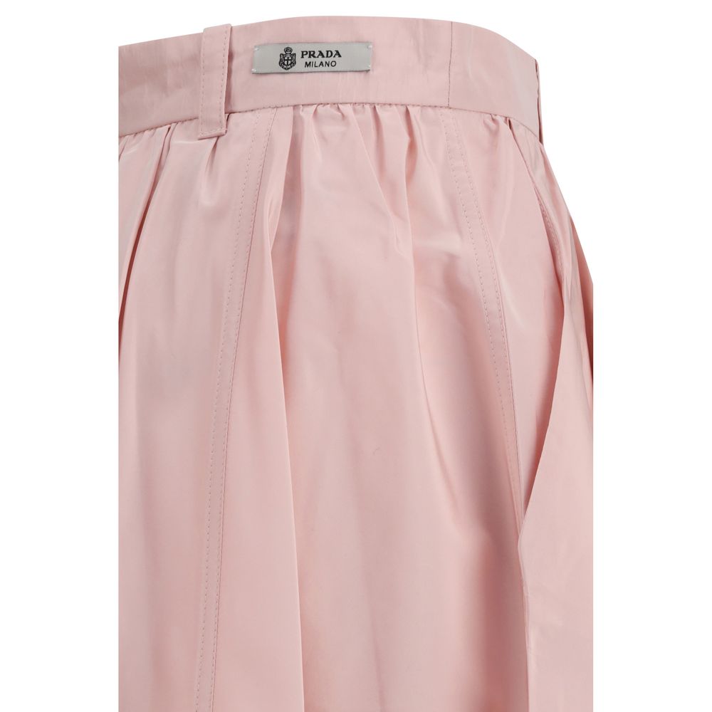 Skirt by Prada for women in silk multicolor showcases a dramatic silhouette, artfully capturing the essence of the Women's Silk Long Skirt in a dramatic long cut for a refined look.