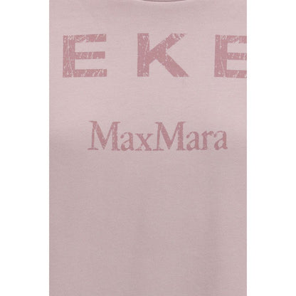 Max Mara Women's Relaxed Fit Regular Oversized Crew Neck Cotton Sweatshirt - Purple Signature
