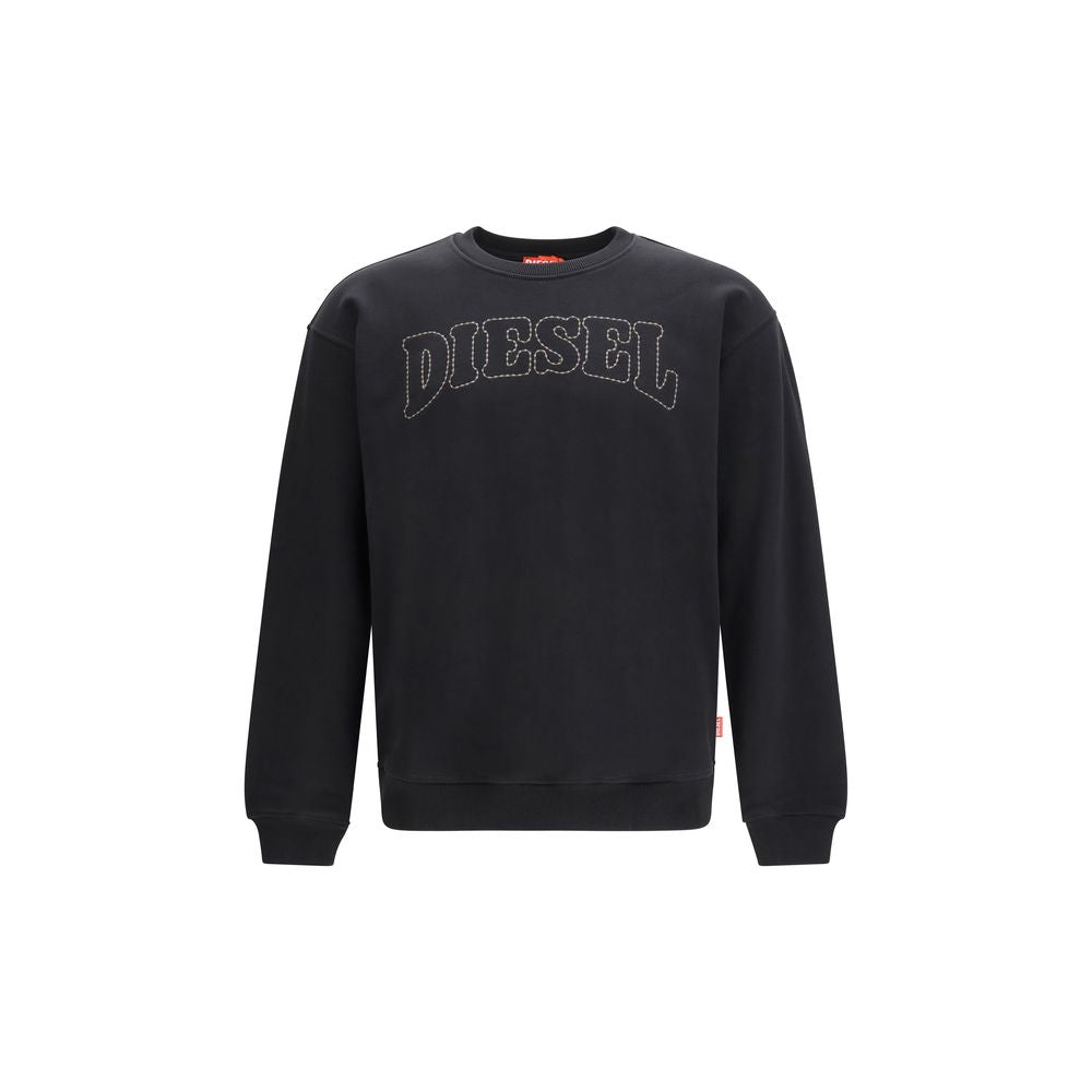Sweatshirt by Diesel for men in cotton black features an enviable silhouette, showcasing a premium long-sleeve and refined round neckline for a truly enviable finish.