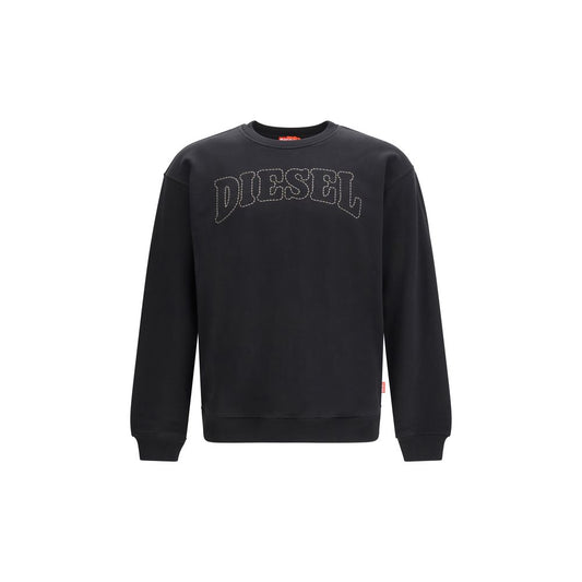 Sweatshirt by Diesel for men in cotton black features an enviable silhouette, showcasing a premium long-sleeve and refined round neckline for a truly enviable finish.