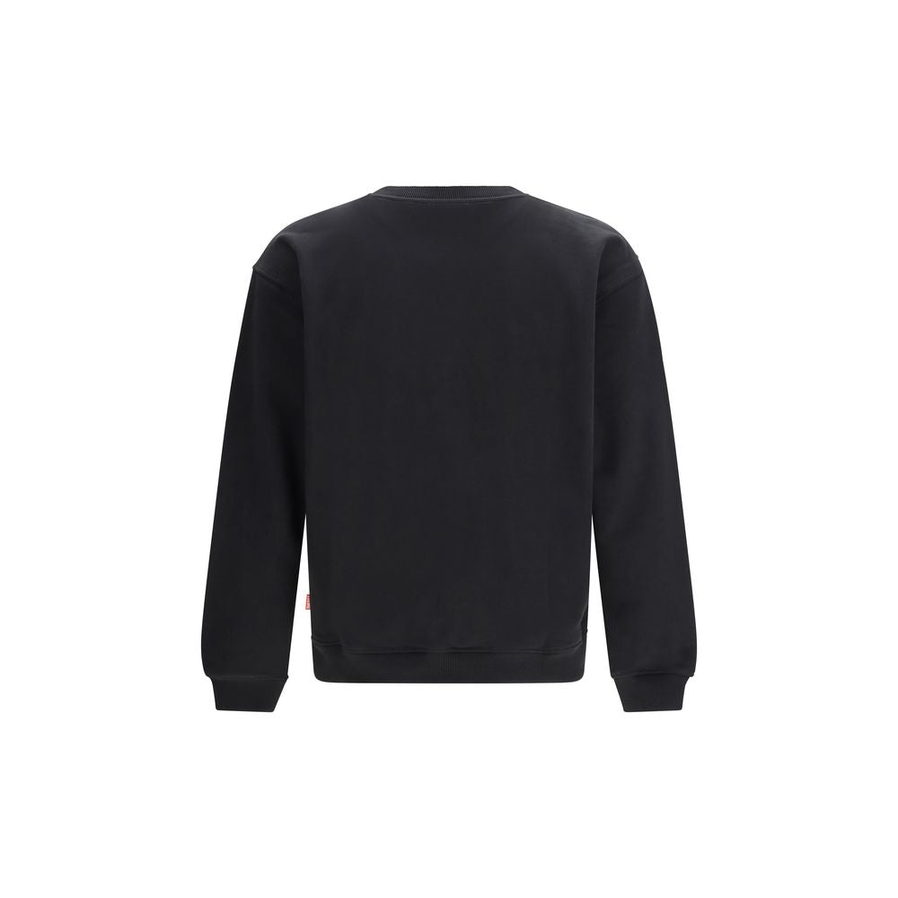 Sweatshirt by Diesel for men in cotton black presents a smart casual silhouette, featuring a smart casual round neckline and for a sophisticated look.