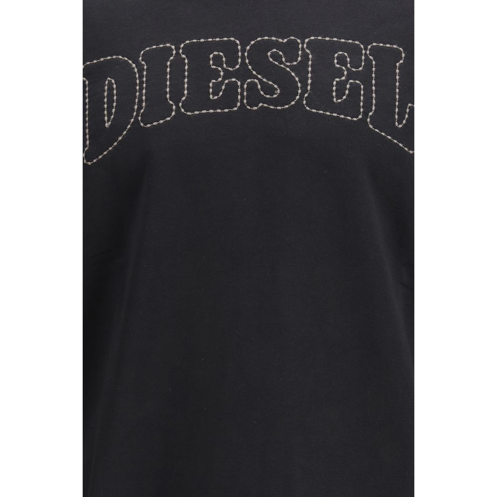 Sweatshirt by Diesel for men in cotton black features an exquisite silhouette, showcasing and details for a exquisite look.