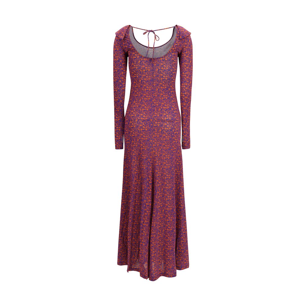 Dress by Kristina Ti for women in stretch viscose multicolor, patterned & floral features an cute silhouette, detailed with a and boat neckline that elegantly flows into a cute long.