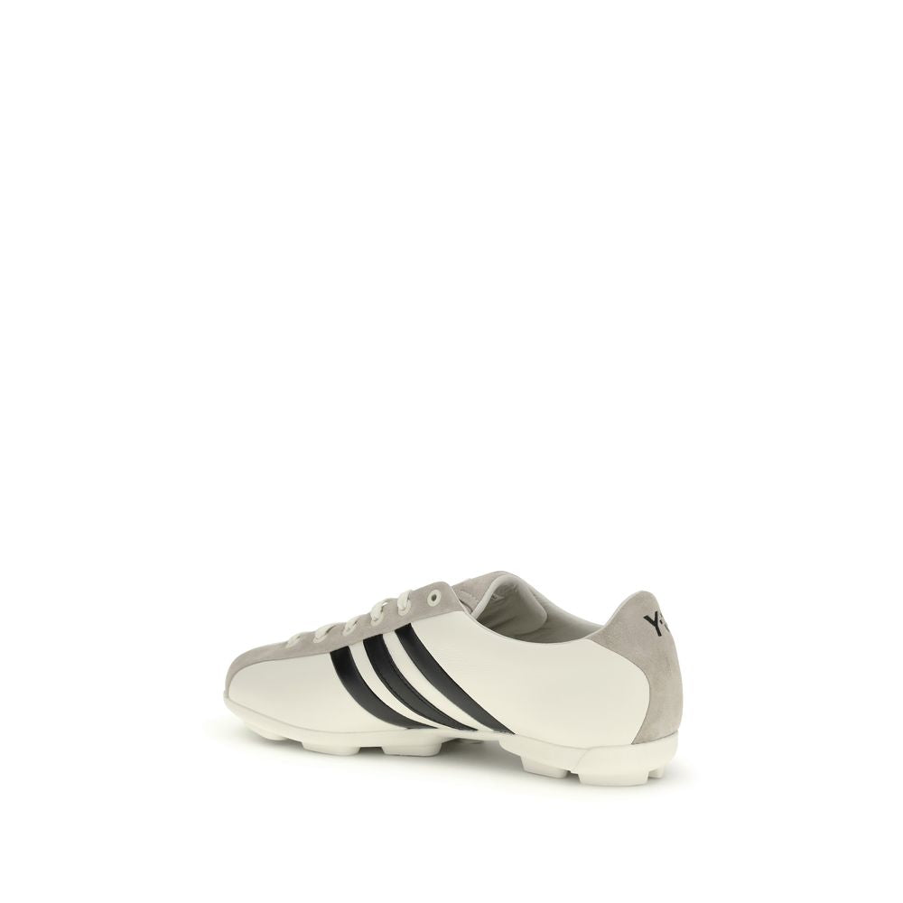 Athletic Sneakers by Y-3 for men in bos taurus calf suede leather white & striped presents a sleek silhouette, perfectly capturing the athletic style essence of Men's Athletic Bos Taurus Calf Suede Leather Sneakers with its sleek design and premium finish.