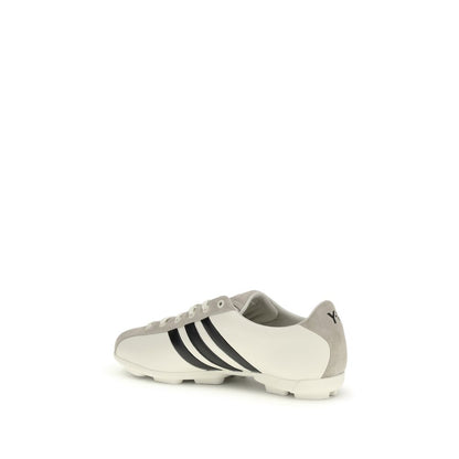 Athletic Sneakers by Y-3 for men in bos taurus calf suede leather white & striped presents a sleek silhouette, perfectly capturing the athletic style essence of Men's Athletic Bos Taurus Calf Suede Leather Sneakers with its sleek design and premium finish.