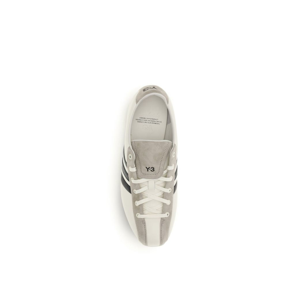 Athletic Sneakers by Y-3 for men in bos taurus calf suede leather white & striped showcases an impeccable silhouette, defined by an impeccable athletic style design that perfectly captures the essence of the Men's Athletic Bos Taurus Calf Suede Leather Sneakers.