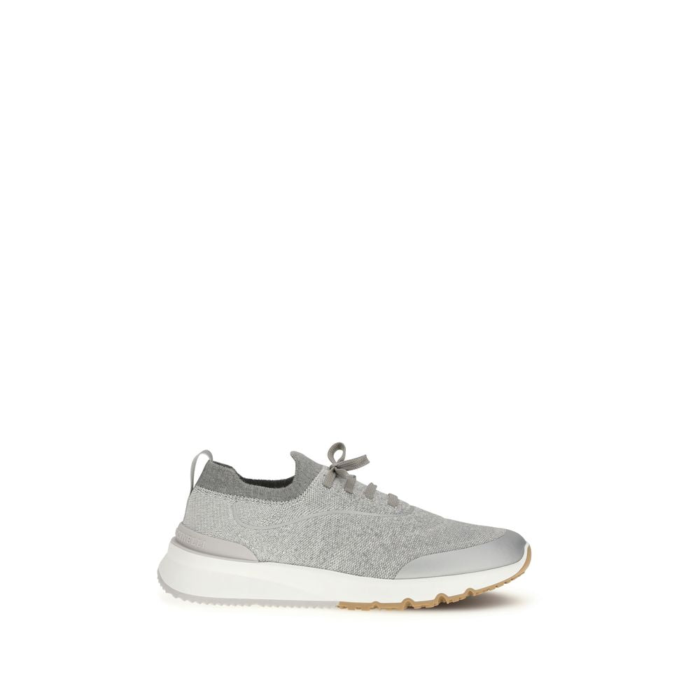 Athletic Sneakers Brunello Cucinelli men tu & cotton gray featuring a avant-garde Men's Athletic TU & Cotton Sneakers design with a avant-garde athletic style for a refined finish.