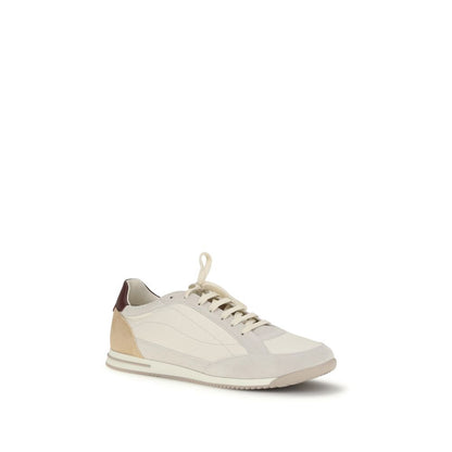 Brunello Cucinelli Men's Fashion Bos Taurus Suede Calf Leather Sneakers - Beige