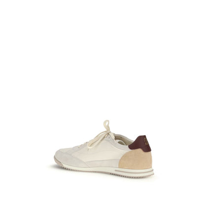 Brunello Cucinelli Men's Fashion Bos Taurus Suede Calf Leather Sneakers - Beige