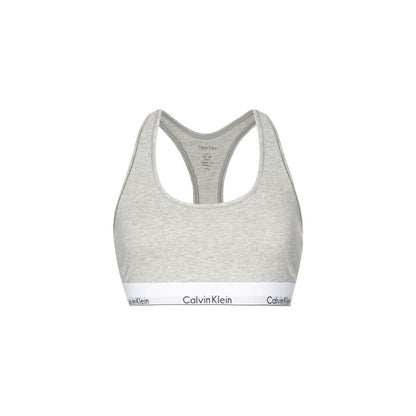 Bra by Calvin Klein Underwear for women in stretch modal cotton and gray showcases a cute silhouette, artfully capturing the essence of Women's Stretch Modal Cotton Bra with its cute design and meticulous finish.