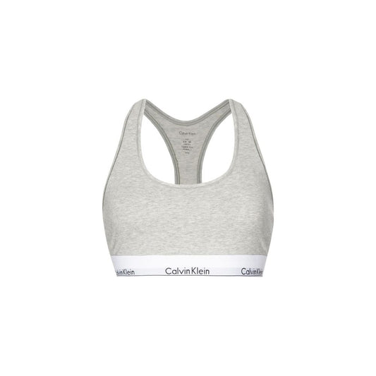 Bra by Calvin Klein Underwear for women in stretch modal cotton and gray showcases a cute silhouette, artfully capturing the essence of Women's Stretch Modal Cotton Bra with its cute design and meticulous finish.