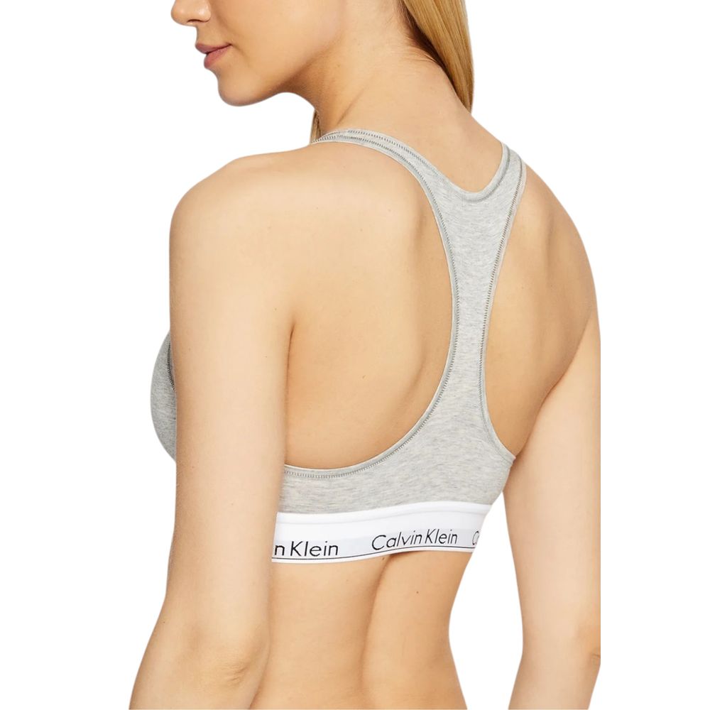 Bra by Calvin Klein Underwear for women in stretch modal cotton gray presents a bespeak silhouette, showcasing the bespeak Women's Stretch Modal Cotton Bra design with a premium bespeak finish.
