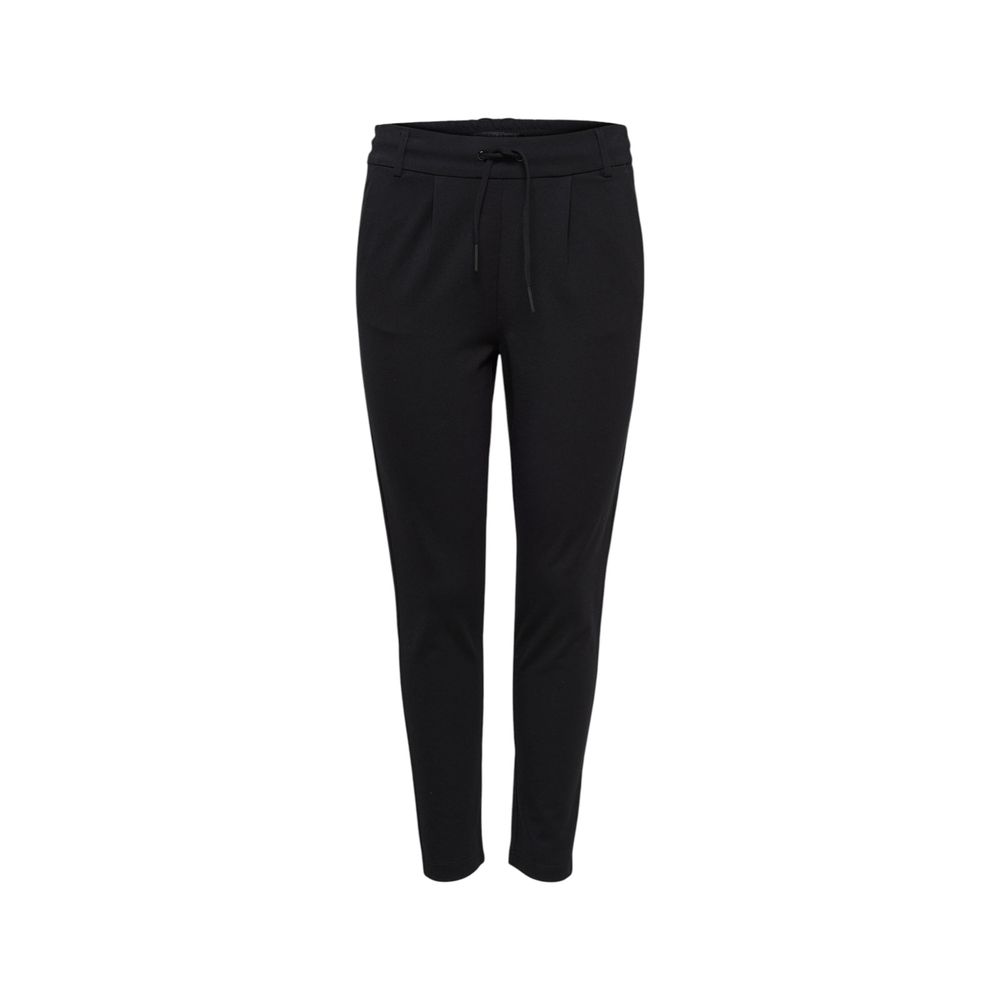 Trousers by Only for women in stretch viscose & nylon black features a artisanal silhouette, showcasing a sophisticated wide with a long and for a artisanal finish.