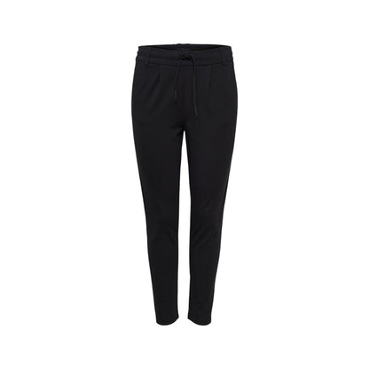 Trousers by Only for women in stretch viscose & nylon black features a artisanal silhouette, showcasing a sophisticated wide with a long and for a artisanal finish.