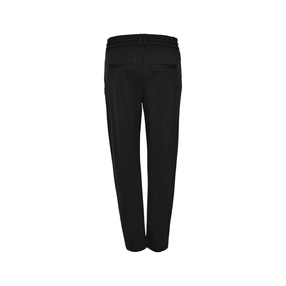 Trousers by Only for women in stretch viscose & nylon black features an on trend silhouette, showcasing a sophisticated wide with a long and for an on trend finish.