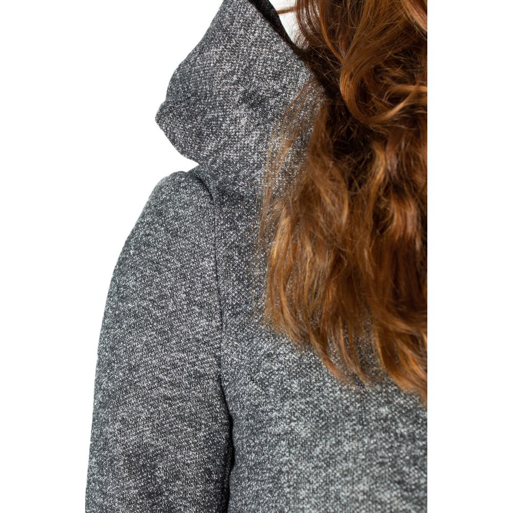 Only Women's Cotton Polyester Hooded Overcoat - Gray