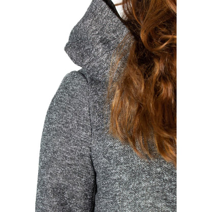 Only Women's Cotton Polyester Hooded Overcoat - Gray