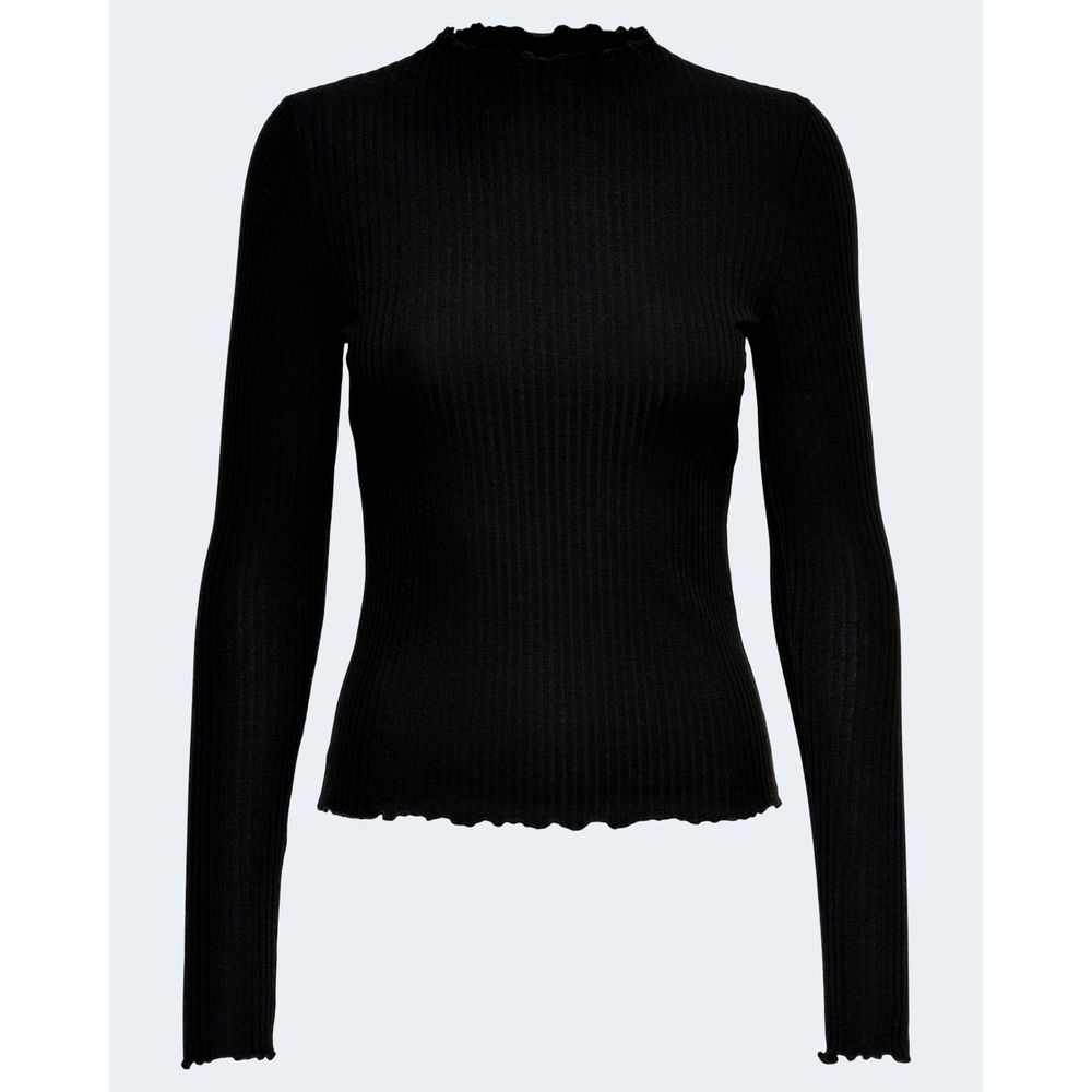 This Sweater by Only for women in stretch viscose polyester black presents a understated silhouette, featuring a sophisticated turtle high-neck neckline and for a understated finish.