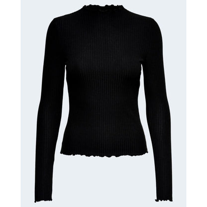 This Sweater by Only for women in stretch viscose polyester black presents a understated silhouette, featuring a sophisticated turtle high-neck neckline and for a understated finish.