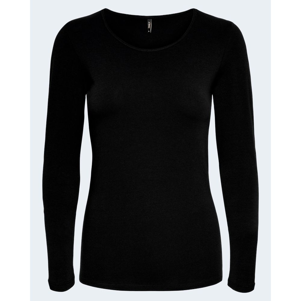 T-Shirt by Only for women in stretch cotton black features an on trend silhouette, perfectly showcasing a on trend and for an elevated aesthetic.