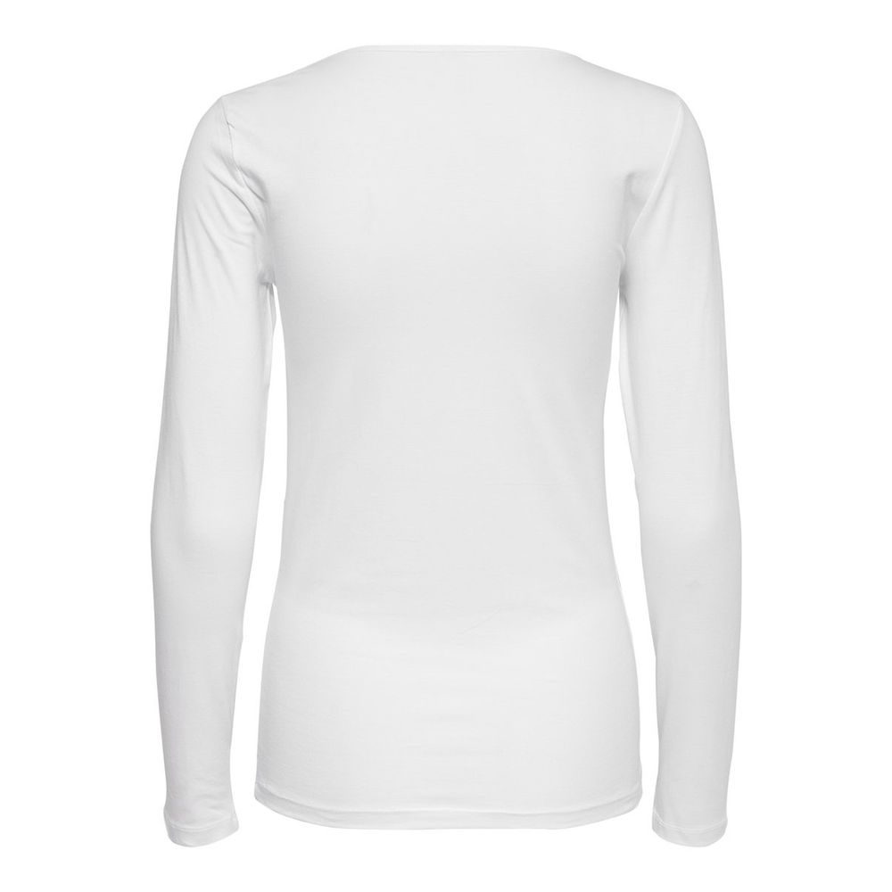 T-Shirt by Only for women in stretch cotton white features an edgy silhouette, meticulously detailed with a sophisticated and for a truly edgy finish.