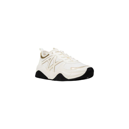Sneakers by Armani Exchange for women in polyester white presents a sumptuous silhouette, artfully capturing the essence of the Women's Athletic Casual Polyester Sneakers with its sumptuous athletic casual style design.
