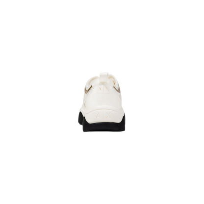 Sneakers by Armani Exchange for women in polyester white presents a sumptuous silhouette from the Women's Athletic Casual Polyester Sneakers collection, showcasing a sumptuous athletic casual style for an elevated aesthetic.
