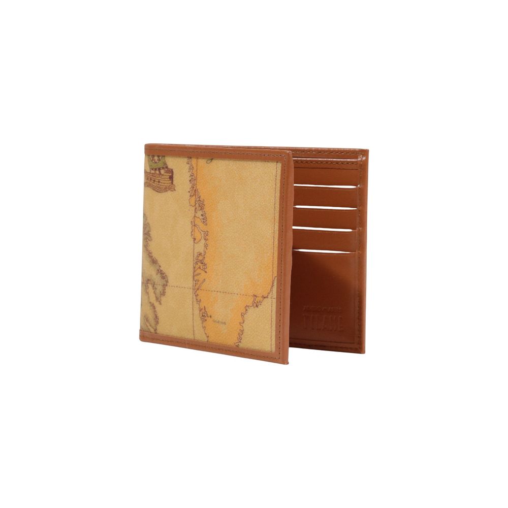 Wallet by Alviero Martini Prima Classe for men in polyethylene & polyurethane beige presents a streamlined silhouette, showcasing the sophisticated design of the Polyethylene & Polyurethane Wallet collection with functional compact-design coin-purse.