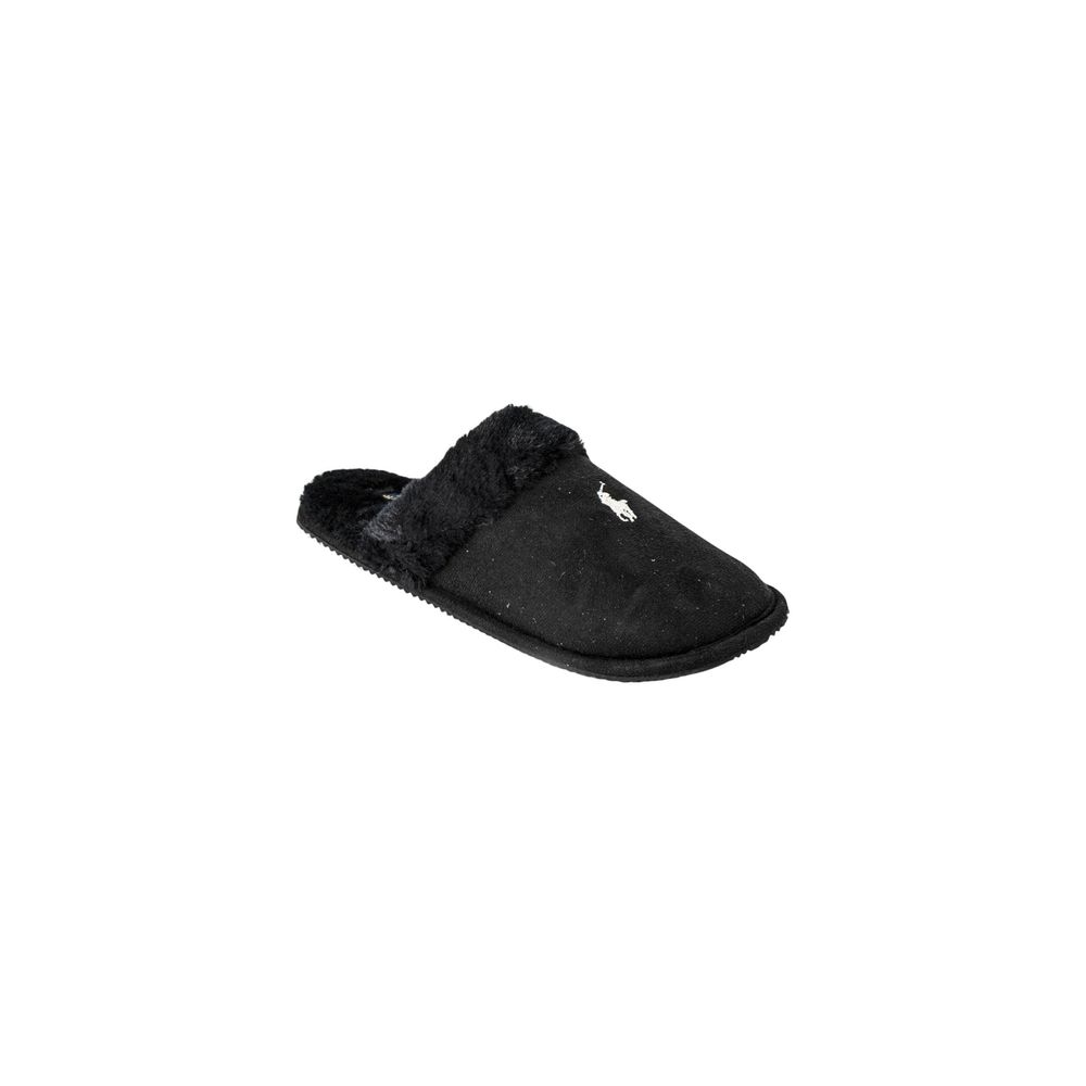 Slip-On Scuff Slippers by Ralph Lauren for women in polyester faux fur black features an effortless chic silhouette from the Women's Lightweight Polyester Faux Fur Slip-On Scuff Slippers collection, showcasing a and effortless chic .