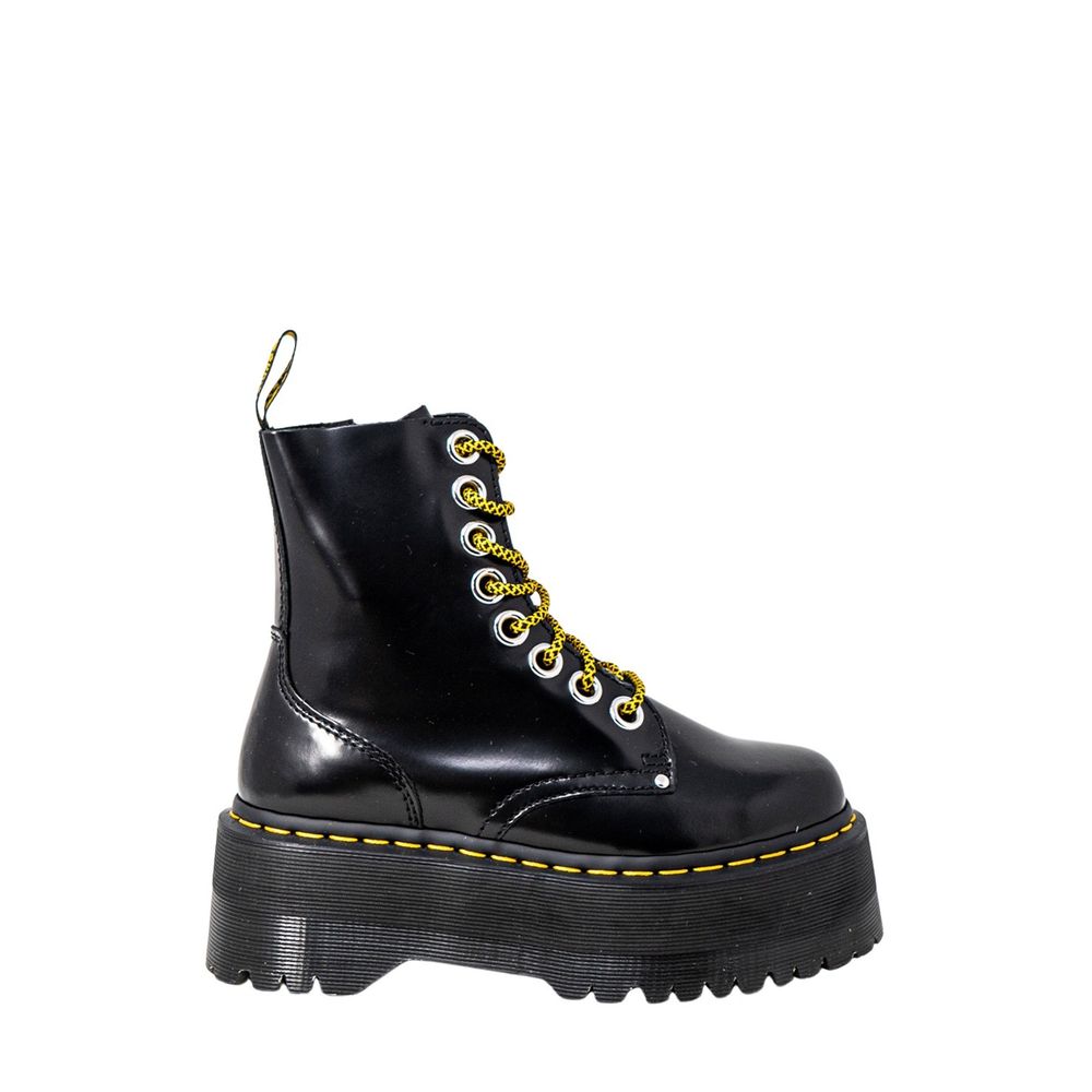 Lace-Up Combat Boots by Dr. Martens for women in pvc black features an aerodynamic silhouette from the Women's PVC Lace-Up Combat Boots collection, showcasing a aerodynamic and refined for an aerodynamic look.