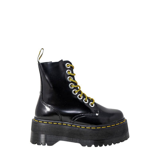 Lace-Up Combat Boots by Dr. Martens for women in pvc black features an aerodynamic silhouette from the Women's PVC Lace-Up Combat Boots collection, showcasing a aerodynamic and refined for an aerodynamic look.