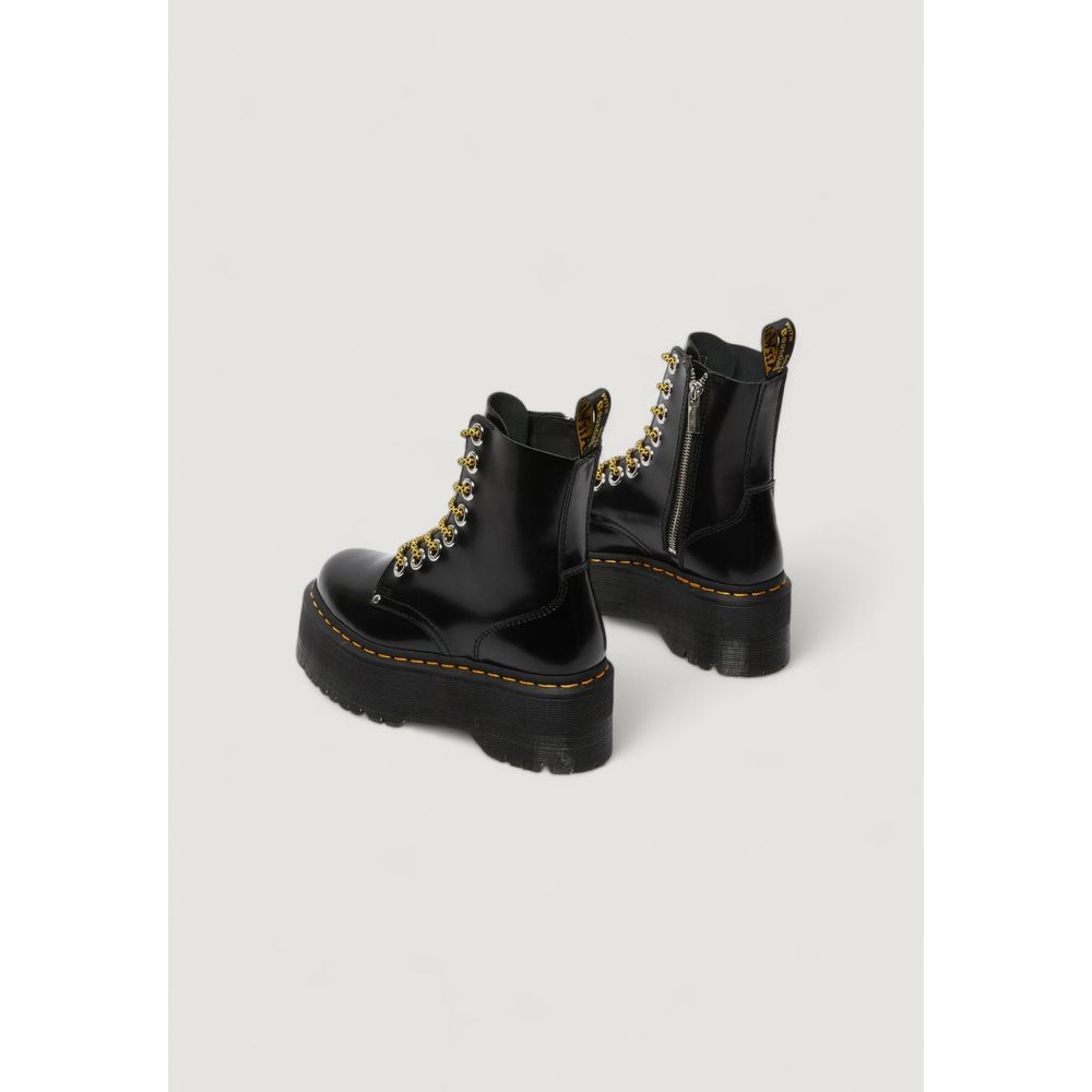 Lace-Up Combat Boots by Dr. Martens for women in pvc black features an performance-driven Women's PVC Lace-Up Combat Boots silhouette, defined by a sophisticated and a performance-driven .