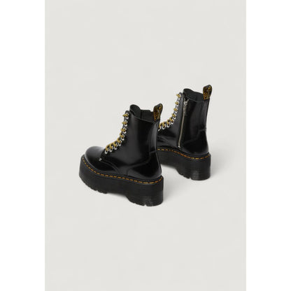 Lace-Up Combat Boots by Dr. Martens for women in pvc black features an performance-driven Women's PVC Lace-Up Combat Boots silhouette, defined by a sophisticated and a performance-driven .