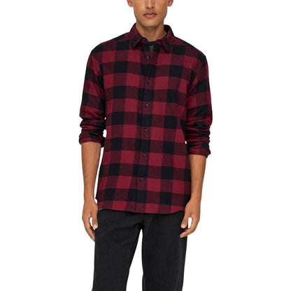 Shirt by Only & Sons for men in cotton multicolor, featuring a nuanced short-sleeve; long-sleeve and nuanced for a sophisticated finish.