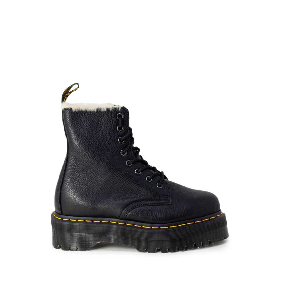 Lace-Up Ankle Winter Boots by Dr. Martens for women in leather black & yellow showcases a aeronautic silhouette as Women's Leather Lace-Up Ankle Winter Boots, artfully defined by a aeronautic and a aeronautic .