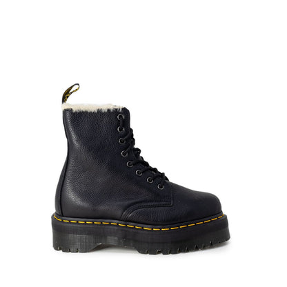 Lace-Up Ankle Winter Boots by Dr. Martens for women in leather black & yellow showcases a aeronautic silhouette as Women's Leather Lace-Up Ankle Winter Boots, artfully defined by a aeronautic and a aeronautic .