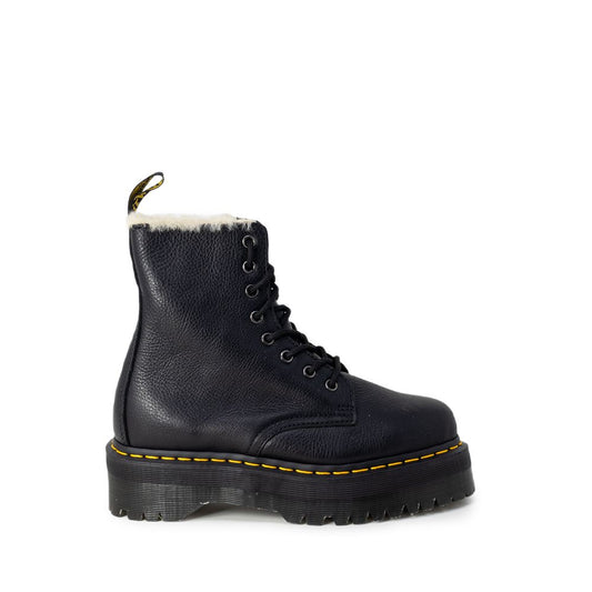 Lace-Up Ankle Winter Boots by Dr. Martens for women in leather black & yellow showcases a aeronautic silhouette as Women's Leather Lace-Up Ankle Winter Boots, artfully defined by a aeronautic and a aeronautic .