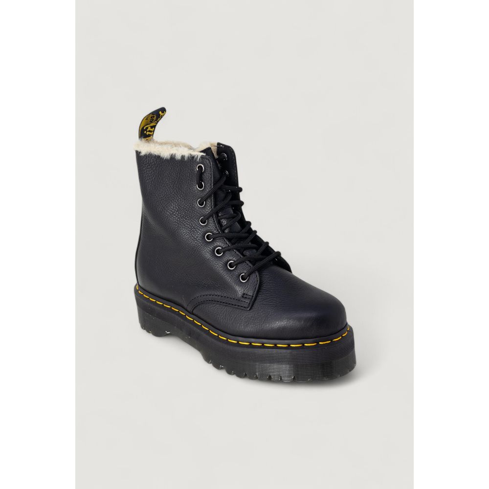 Lace-Up Ankle Winter Boots by Dr. Martens for women in leather black & yellow features an dynamic silhouette, showcasing the dynamic Women's Leather Lace-Up Ankle Winter Boots design with its distinctive and elegant .