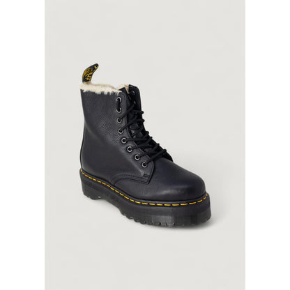 Lace-Up Ankle Winter Boots by Dr. Martens for women in leather black & yellow features an dynamic silhouette, showcasing the dynamic Women's Leather Lace-Up Ankle Winter Boots design with its distinctive and elegant .