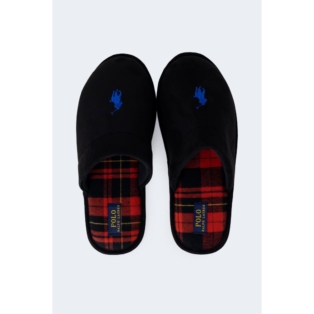 Slippers by Ralph Lauren for men in polyester black features an effortless chic silhouette from the Men's Polyester Slippers collection, showcasing a and effortless chic .