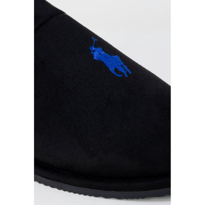 Slippers by Ralph Lauren for men in polyester and black presents a sculptural silhouette as Men's Polyester Slippers, featuring a sculptural and a sculptural for refined comfort.