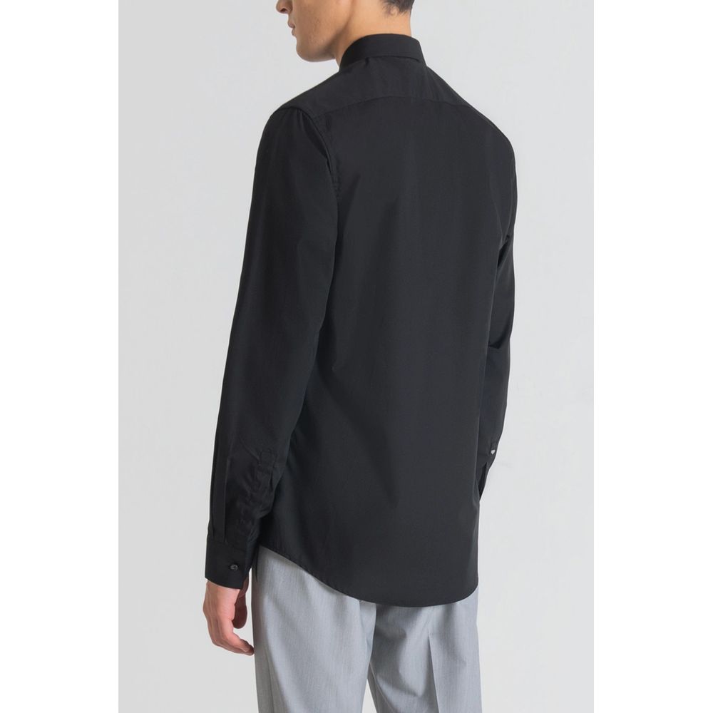 Shirt by Antony Morato for men in cotton black, featuring a nuanced and nuanced for a sophisticated finish.